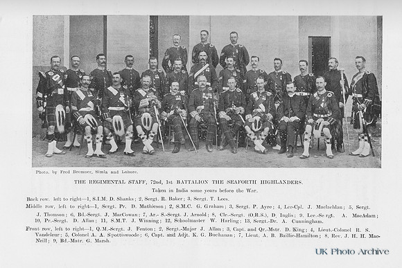 Seaforth Highlanders 1st Battalion Regimental Staff