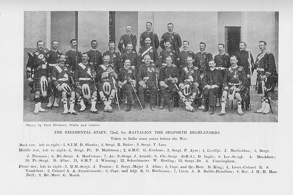 Seaforth Highlanders 1st Battalion Regimental Staff