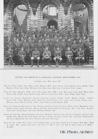 Seaforth Highlanders 2nd Battalion Officers And Sergeants