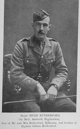 Rutherford H Major 5th Seaforth Highlanders The Sword Of The North Highland Memories Of The Great War - Dugald MacEchern