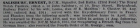 Salisbury E L/Cpl 7967 Royal Welsh Fusiliers Obit De Ruvignys Roll Of Honour Vol 3