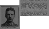 Sanders J H 2nd Lt 10th Cameronians Obit De Ruvignys Roll Of Honour Vol 3