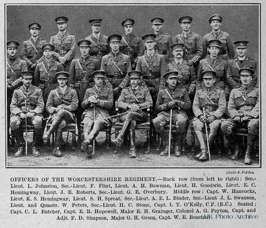 Worcestershire Regiment Unknown Battalion Officers