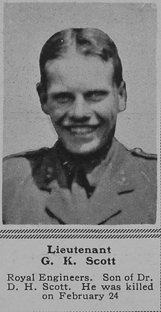 Scott G K Lt Royal Engineers The Sphere 7th Apr 1917