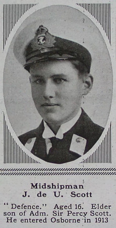 Scott J de U Midshipman HMS Defence The Sphere 17th June1916