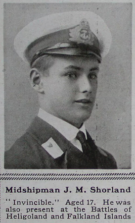 Shorland J M Midshipman HMS Invincible The Sphere 17th June 1916