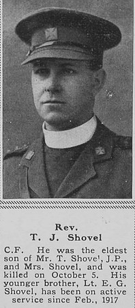Shovel T J Rev Army Chaplain The Sphere 16th Nov 1918