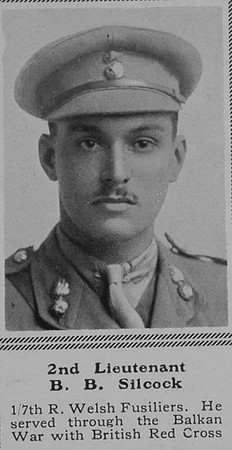 Silcock B B 2nd Lt 7th Royal Welsh Fusiliers The Sphere 9th Oct 1915