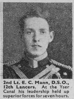 Mann E C 2nd Lt DSO 12th Lancers