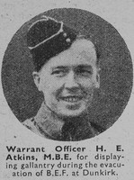 Atkins H E Warrant Officer MBE