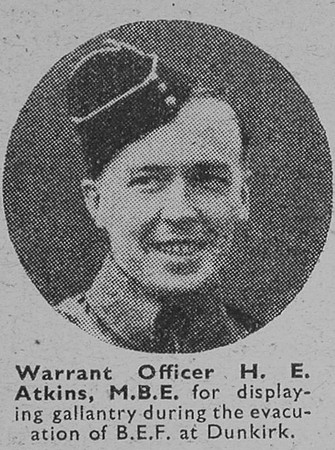 Atkins H E Warrant Officer MBE