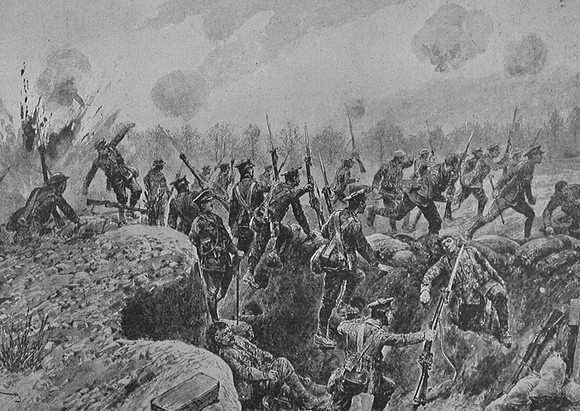 The Royal Inniskilling Fusiliers And The Royal Dublin Fusiliers At The Chalkpit Salient Apr 1916