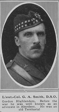 Smith G A Lt Col DSO 4th Gordon Highlanders The Sphere 16th Nov 1918