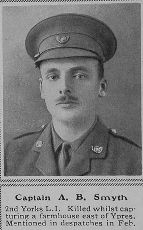 Smyth A B Captain 2nd King's Own Yorkshire Light Infantry The Sphere 18th Dec 1915