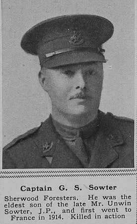 Sowter G S Captain 15th Notts & Derby Regiment (Sherwood Foresters) The Sphere 14th Dec 1918