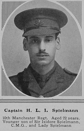 Spielmann H L I Captain 10th Manchester Regt The Sphere 2nd Oct 1915