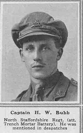 Bubb H W Captain North Staffs Regiment The Sphere 3rd February 1917
