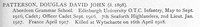 Patterson D D J 2nd Lt 7th Seaforth Highlanders Obit