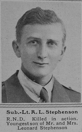 Stephenson R L Sub Lt Hood Btn RNVR The Sphere 8th Feb 1919