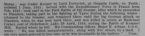 MacGregor I R Cpl 1571 Machine Gun Corps Obit Part 2 De Ruvignys Roll Of Honour Vol 5