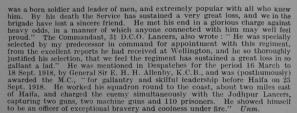 Mein D G Lt MC Indian Army Obit Part 2 De Ruvignys Roll Of Honour Vol 5