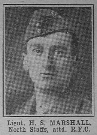 Marshall H S Lt 6th North Staffordshire Regiment Attd Royal Flying Corps The War Illustrated 23rd Mar 1918