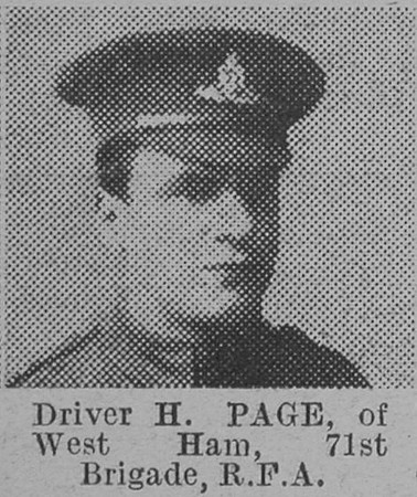 Page H Dvr Royal Field Artillery The Vivid 20th Feb 1915
