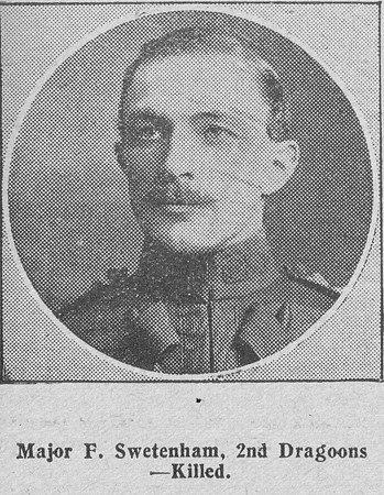 Swetenham F Major 2nd Dragoons The Graphic 4th Sep 1914