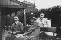 Family Outing 1920s With Woman In Invalid Chair