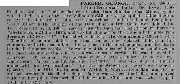 Parker G Sergt 240318 5th Royal Scots Fusiliers