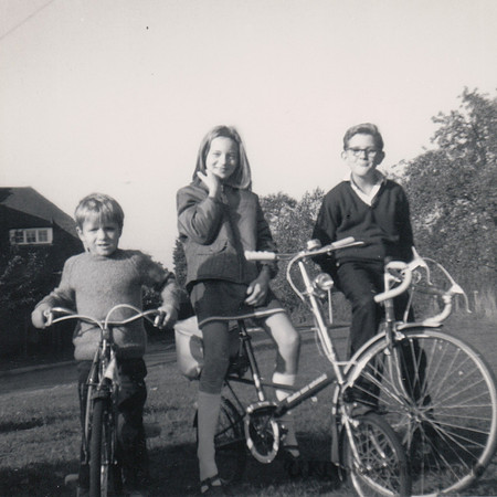 Kevin Ellis Anne Rogers David Edgar Out On Bikes The Priors Ashtead 1968