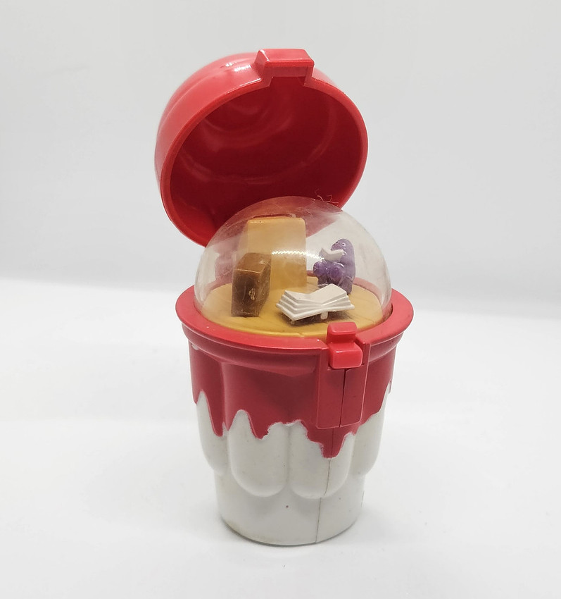 1996 McDonald's Toys Flip Top Food Spinners Milkshake