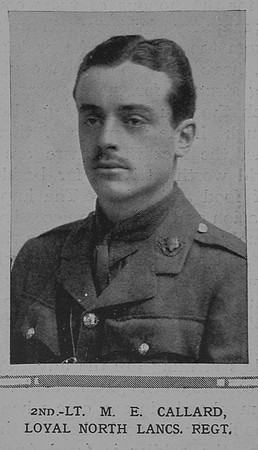 Callard M E 2nd Lt Loyal North Lancs Regiment The Illustrated London News 13th Feb 1915
