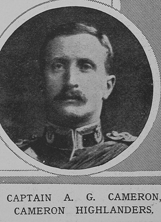 Cameron A G Captain Cameron Highlanders The Illustrated London News 24th Oct 1914