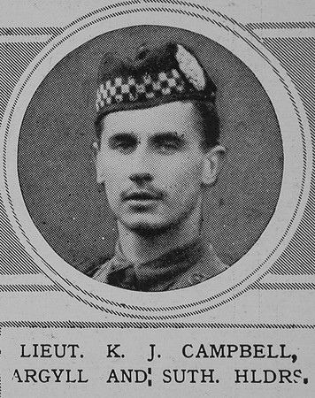 Campbell K J Lt Argyll And Sutherland Highlanders The Illustrated London News 29th May 1915