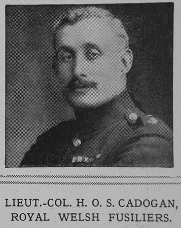 Cadogan H O S Lt Col Royal Welsh Fusiliers The Illustrated London News 29th May 1915