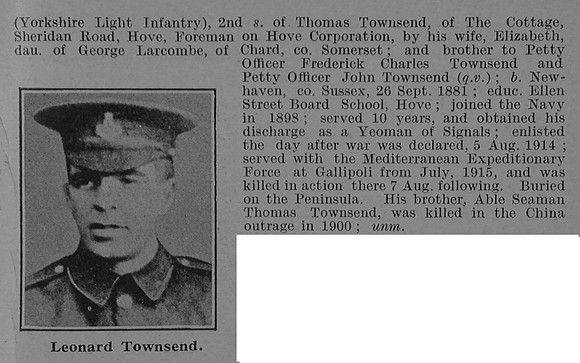 Townsend L Sergt 11664 6th Kings Own Yorkshire Light Infantry Obit Part 2 De Ruvignys Roll Of Honour Vol 4