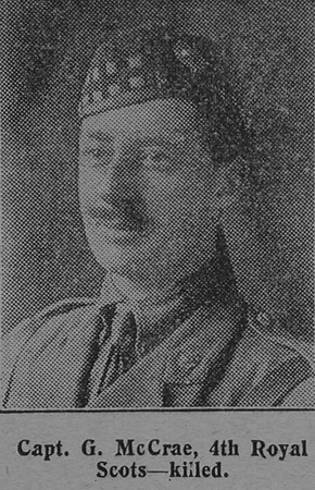 McCrae G Captain 4th Royal Scots The Graphic 20th July 1915