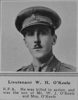 O'Keefe W H Lt Royal Field Artillery The Sphere 21st July 1917
