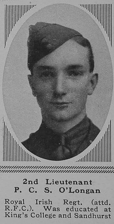 O'Longan P C S 2nd Lt RFC The Sphere 18th Aug 1917