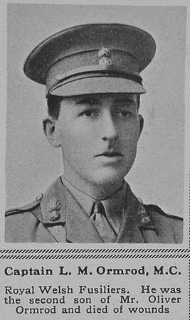 Ormrod L M Captain MC Royal Welsh Fusiliers The Sphere 13th Oct 1917
