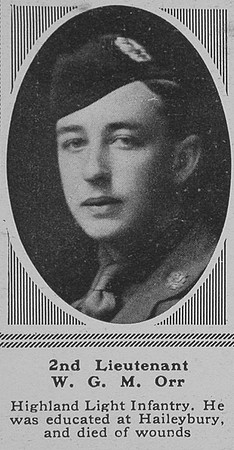 Orr W G M 2nd Lt Highland Light Infantry The Sphere 1st Sep 1917