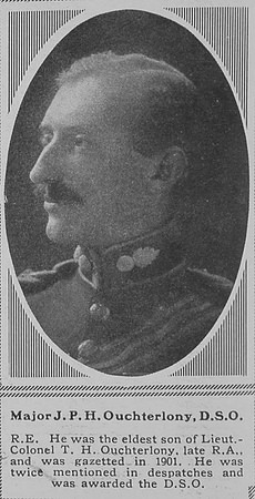 Ouchterlony J P H Major DSO Royal Engineers The Sphere 4th Aug 1917