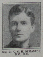 Osmaston O C H 2nd Lt MC RE The War Illustrated -