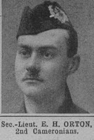 Orton E H 2nd Lt 2nd Cameronians The War Illustrated 5th Jun 1915