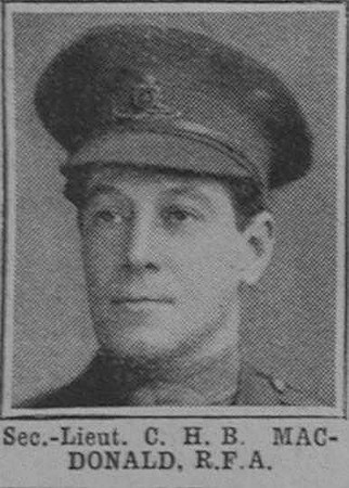 MacDonald C H B 2nd Lt RFA The War Illustrated 17th Apr 1915