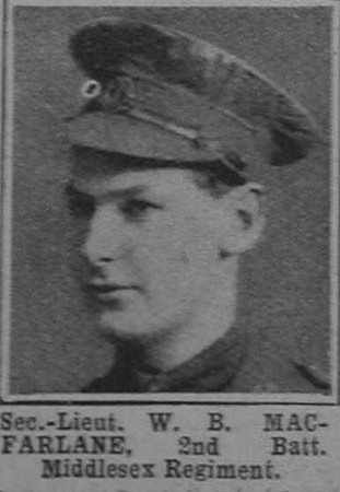 MacFarlane W B 2nd Lt 2nd Middx Regt The War Illustrated 17th Apr 1915