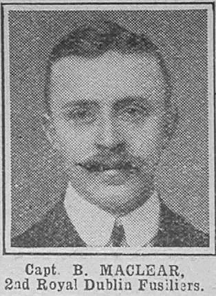 Maclear B Captain 2nd R Dublin Fusiliers The War Illustrated 25th Jun 1915