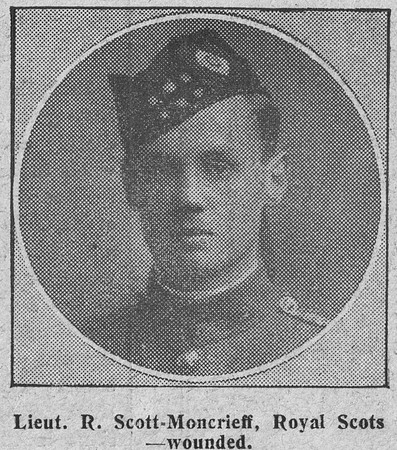 Scott-Moncrieff R Lt Royal Scots The Graphic 14th Sep 1914