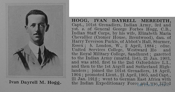 Hogg I D M Indian Army Obit Part 1